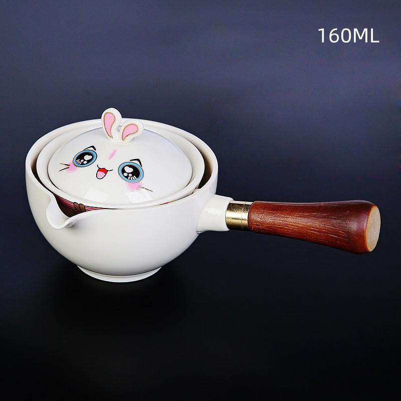 New Style Rabbit Chinese Kung Fu Tea set Travel Tea set Ceramic Portable Tea set Teapot Tea Maker Infuser Teacup Cup for Tea