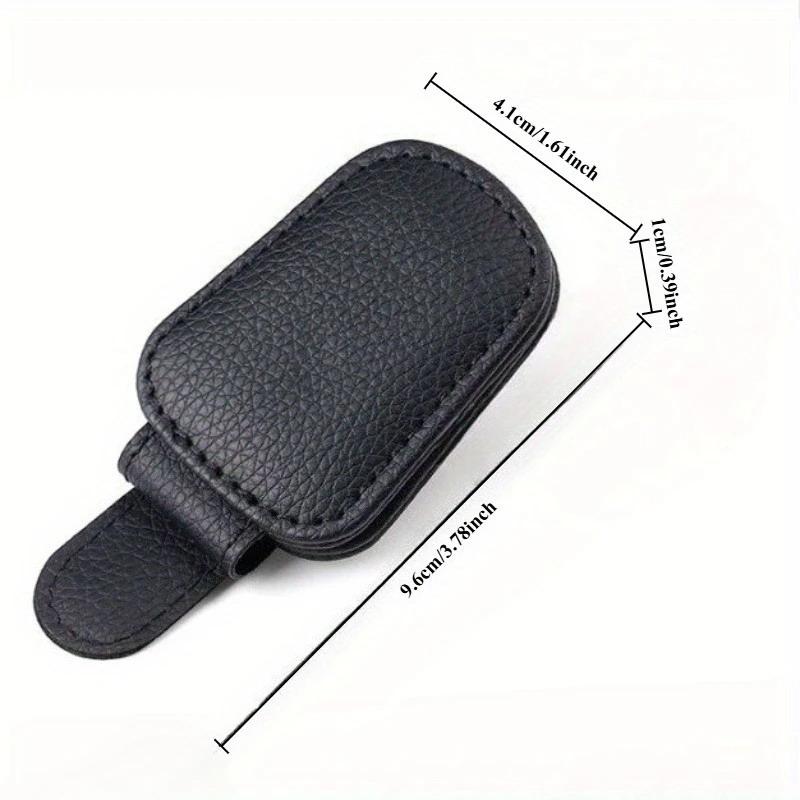 Universal Car Sunglasses Holder Magnetic Eyeglass Hanger Clip Magnetic Leather Eyeglass Hanger Clip Car Accessories