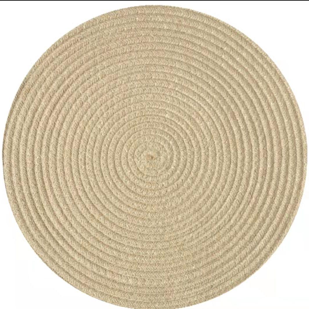 

Round Woven Bath Mats Household Nordic Non-slip Floor Mat Water Absorbent Shower Bathtub Side Rugs Welcome Entrance Doormats Ins diam 45cm