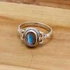 Labradorite 925 Sterling sølv kvinner Cross Ring, Birthstone Håndlaget Ring, Gave til henne, Oval Gemstone Statement Ring