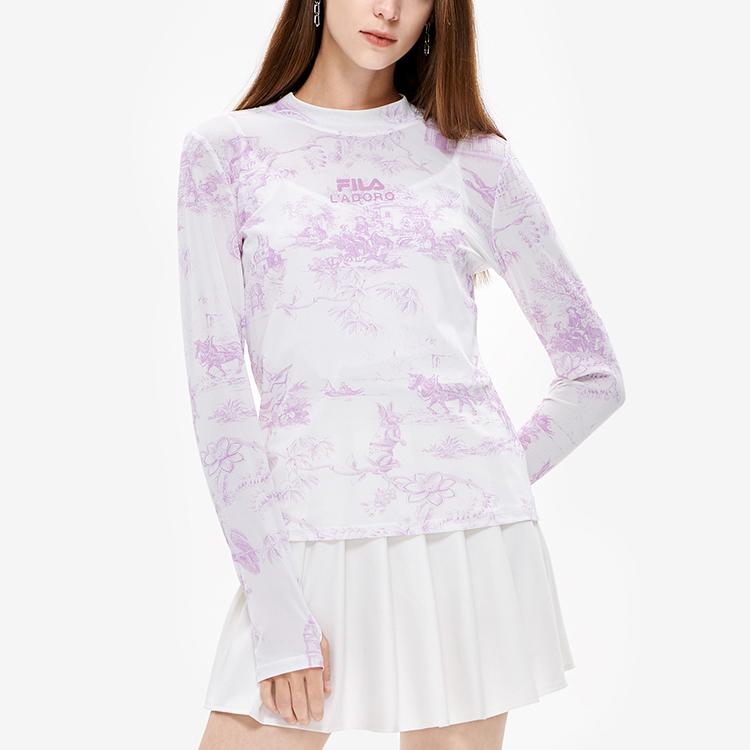 New FILA T Shirt Women's All Over Print F11W238205F-ZA