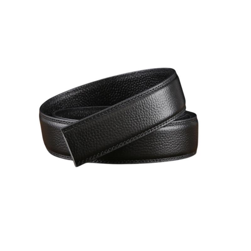 

Мужской ремень из натуральной кожи с автоматической пряжкой и узором «Личи» 125 cm