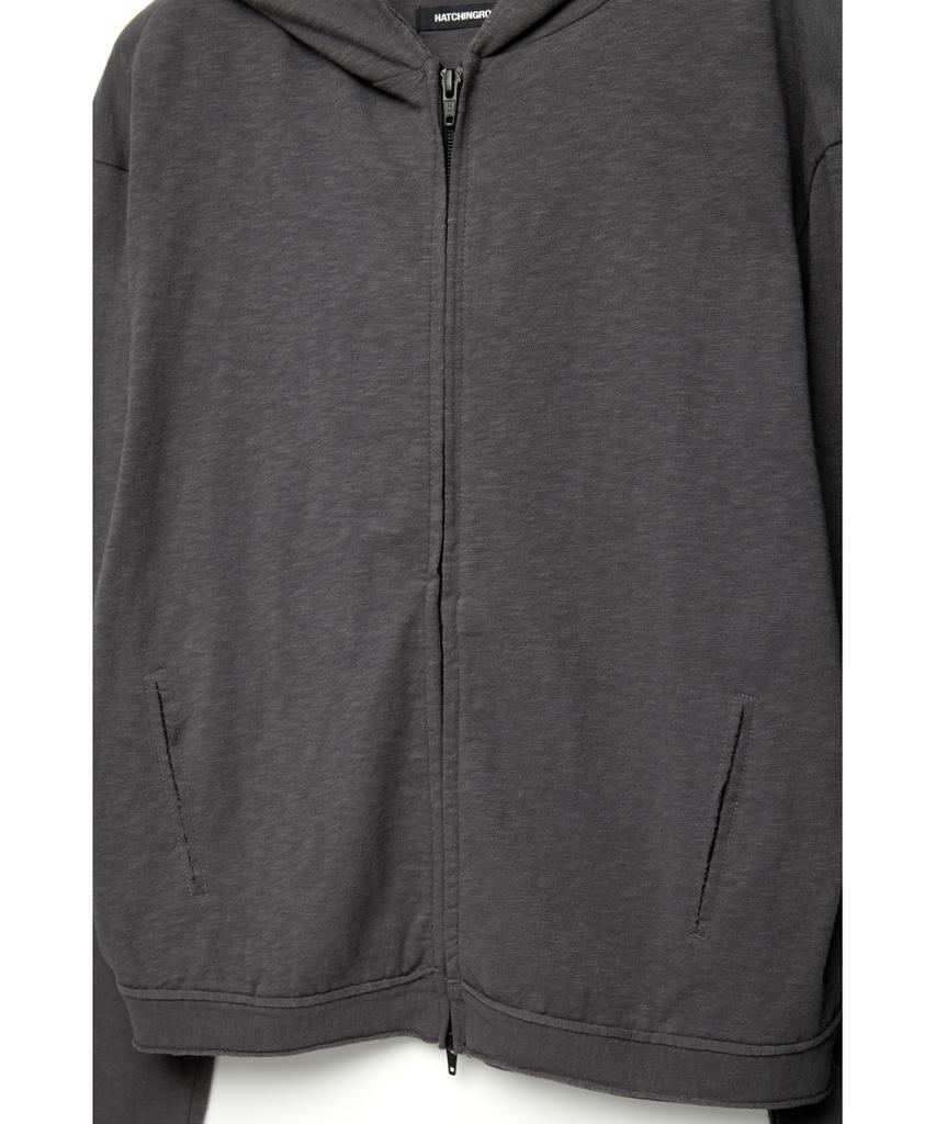 Hatchingroom Rough Hoodie Slub Graphite