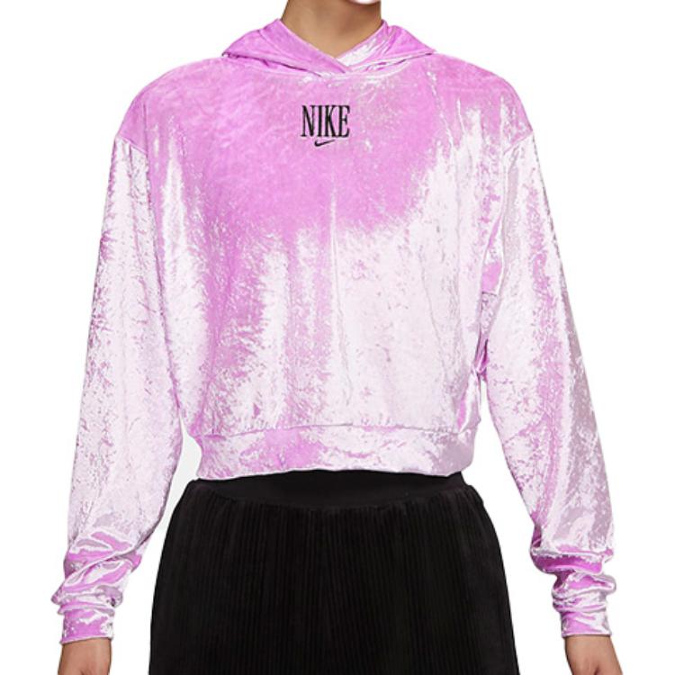 Nike Sweatshirts Women's Pink Hooded Moderate Regular CU6524-680