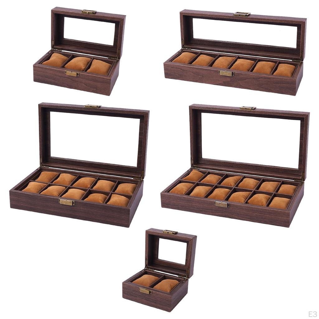 Box, Box, Glass Window Låsbar Pute Støvtett Display er, Travel Case Organizer Men