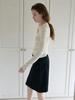 Elssibeui Soft Chevron Collar Knit_Cream