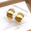Textured Embossed Earrings: French Retro Luxury Studs - Niche European and American Fashion Accessory