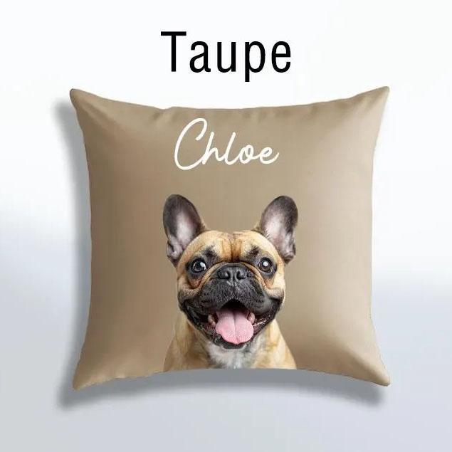 

Customisable Dog Photo Pillow Personalized Pet Cushion Throw Pillow with Pet Picture Custom Decor for Pet Owners Unique Gifts 50X50cm сіро-коричневий