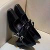 Fashion Women's Fashion Thick Heel Shoes Spring New Square Head Shallow Mouth Anti-slip Wear-resistant High Heels