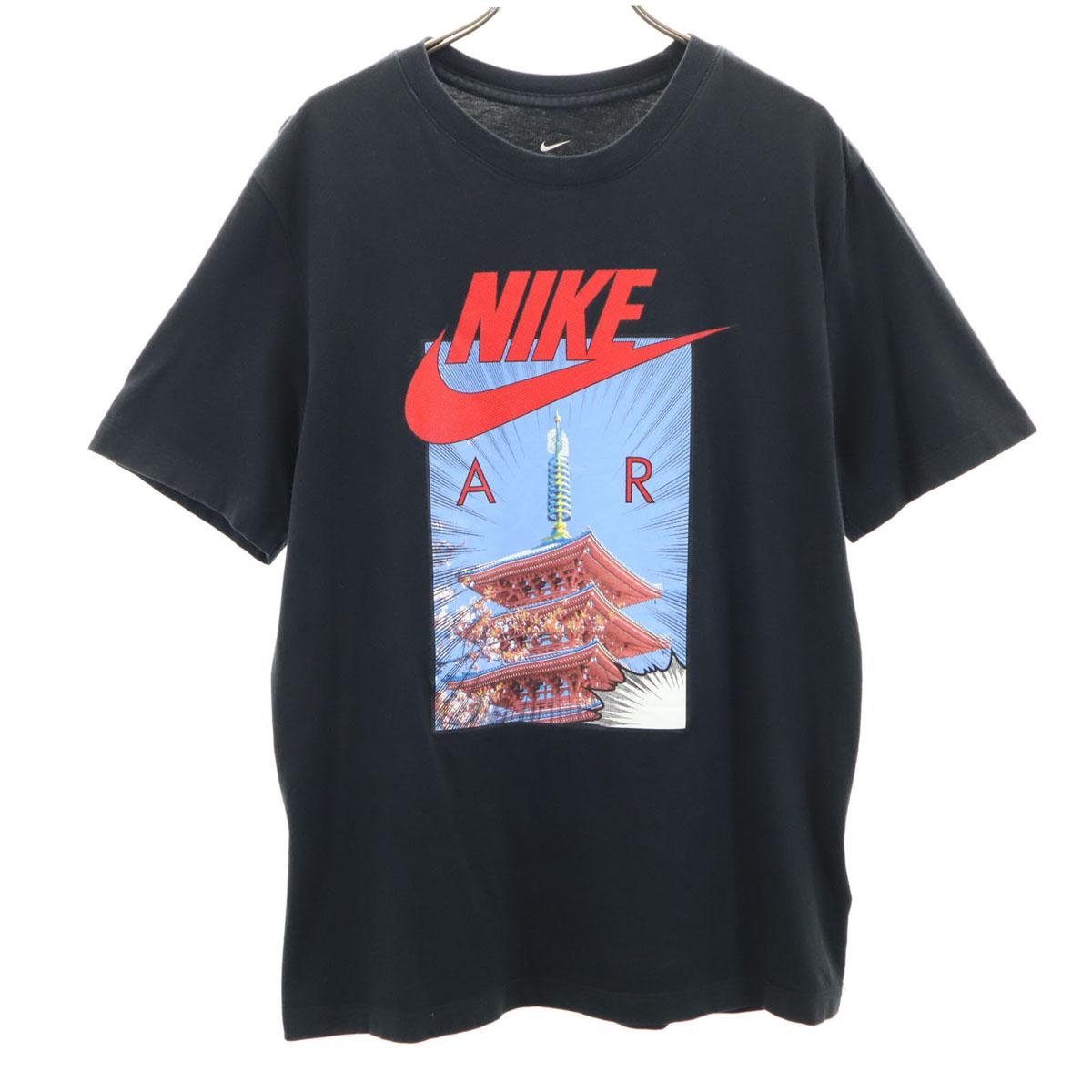 

NIKE Short sleeve T-shirt L black Men s Used