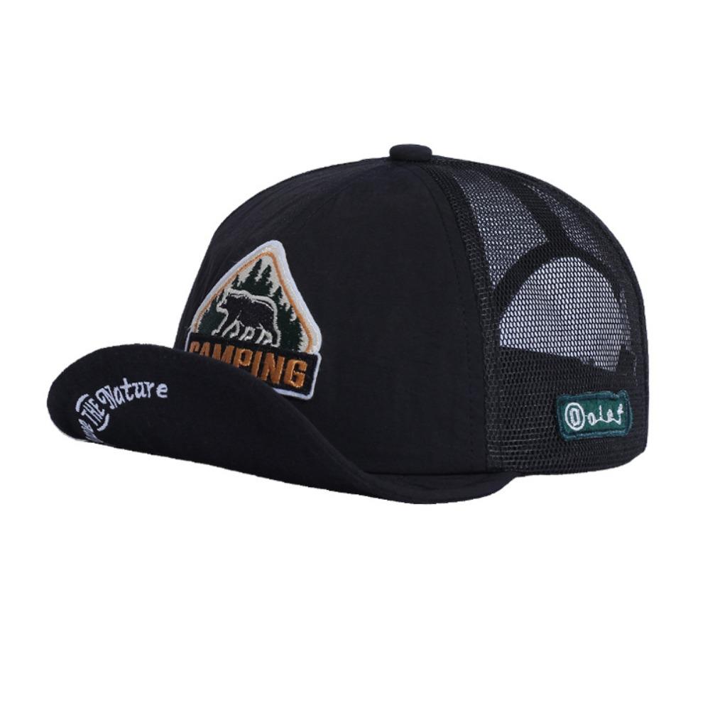 

Retro Embroidered Baseball Cap Breathable Sports Hat Fashion Sun Hat Outdoor чёрный