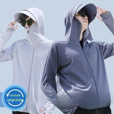 Erkekler 2024 Yaz UV Korumalı Buz İpek Nefes Alabilen Balıkçı Ceket