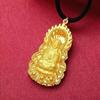 Vietnamese Sand Gold Maitreya Buddha Pendant Necklace for Men & Women
