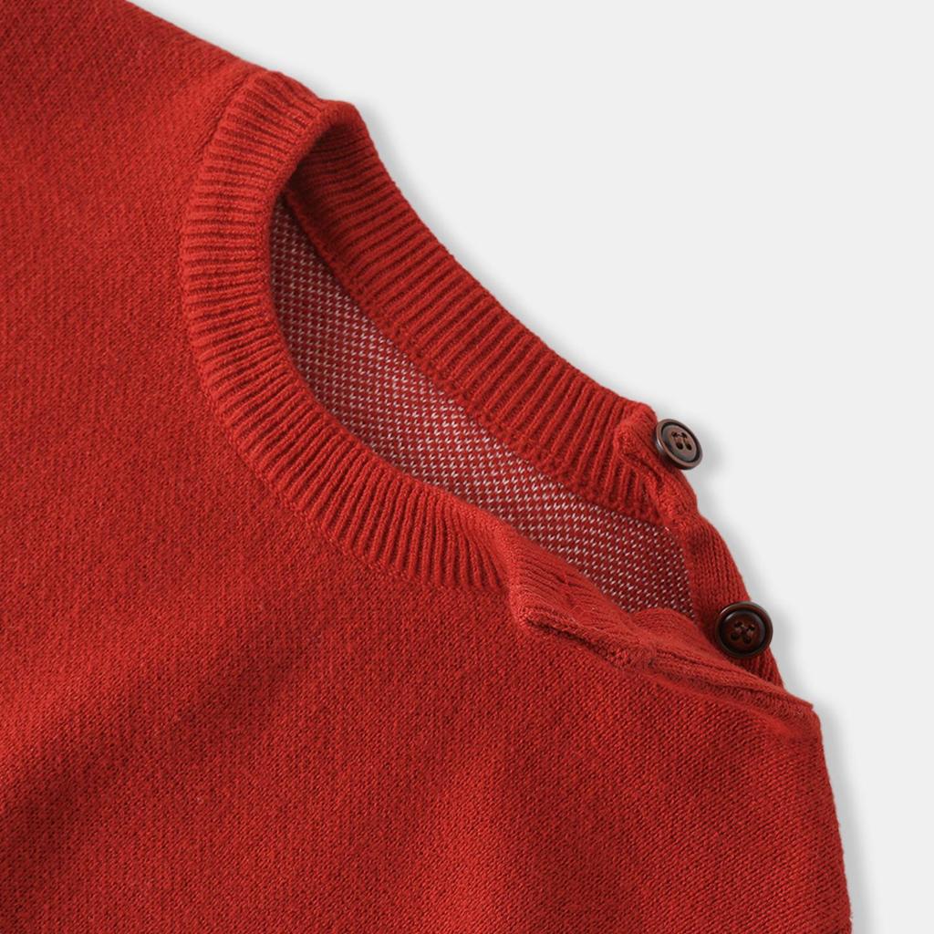 2026 Year of the Horse Red Jacquard Sweater: Unisex Baby Pullover for Christmas & New Year Celebrations