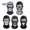 Cold Weather Neck Gaiter Skull Print Face Mask for Motorcycle Riding, Windproof Velvet Ski Balaclava, Cover Outdoor Sports Cycling Thermal