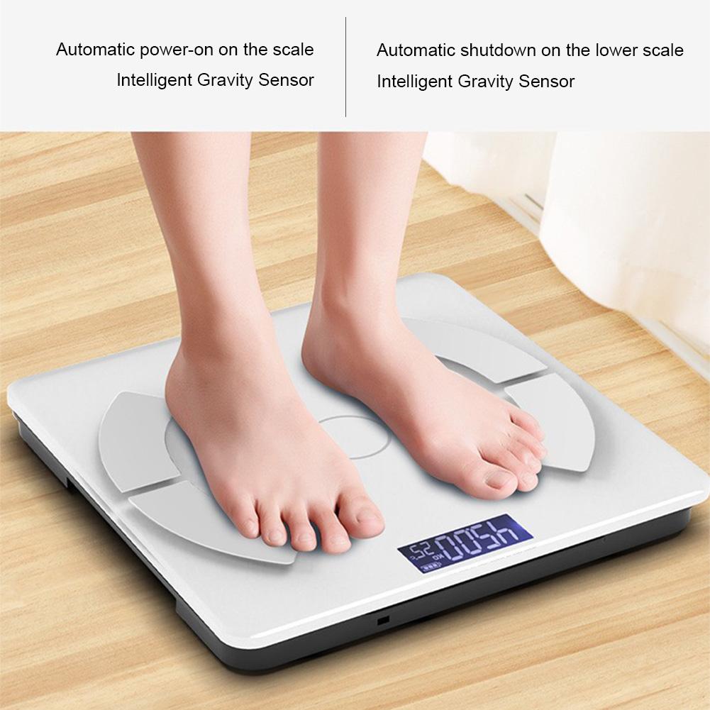 Electronic Scale For Body Bluetooth-Compatible Fat BMI BMR Muscle Mass Wireless Digital Bathroom Scale Electronic Weight Scale
