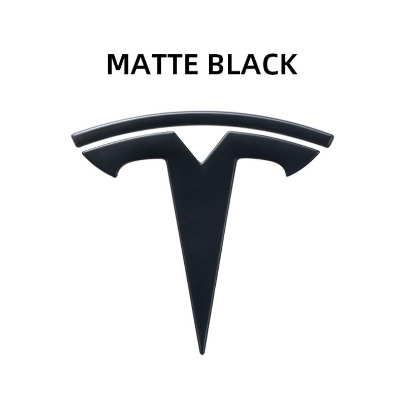 

Metal for Tesla Model 3 Mode Y Car Front Hood Logo Cover Emblem Sticker Styling Auto Body Rear Trunk Badge Accessories 3 front 1pcs матовый черный