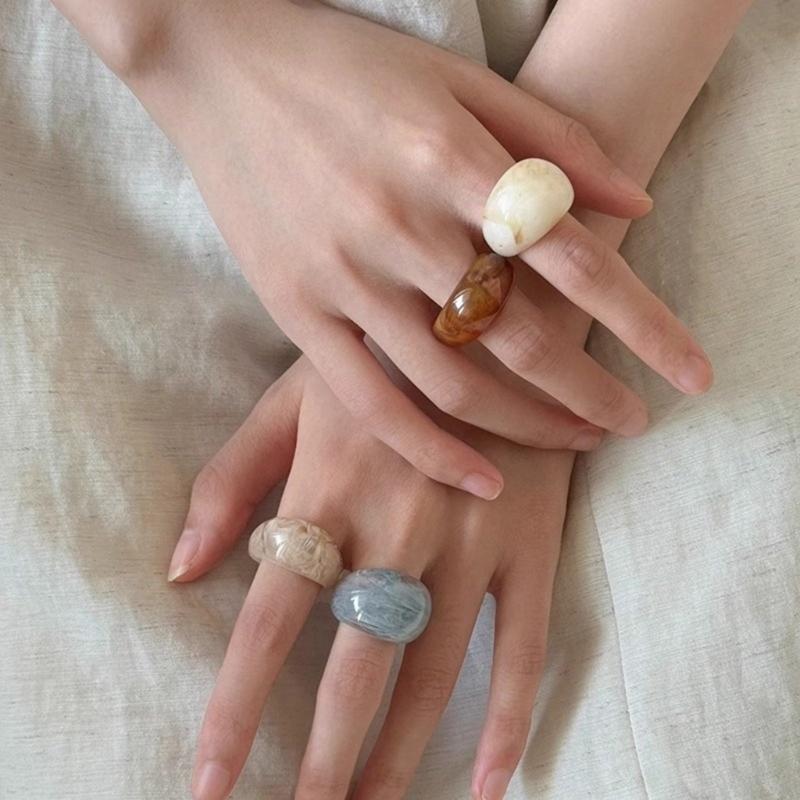 Dicke Stapelbare Kuppel Harzringe Bunte Dicke Kuppel Acrylharzringe Trendige Stapelbare Ringe Schmuck Geschenk