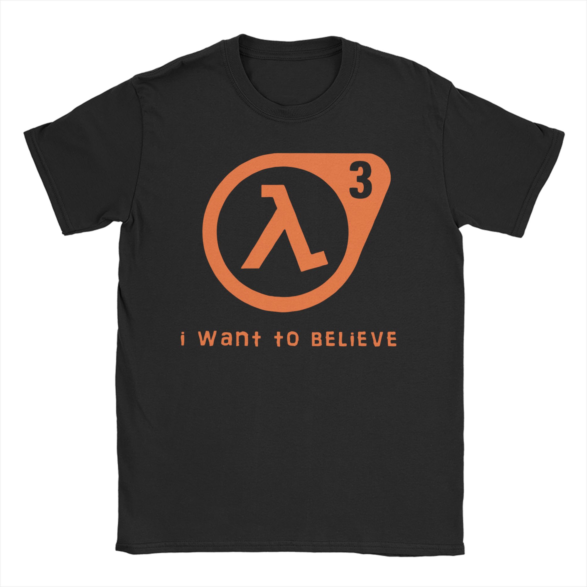 

Unisex Womens Half Life 3 Conversation Starter T Shirt Pure Cotton Tops Casual Short Sleeve O Neck Tees Classic TShirts 4XL