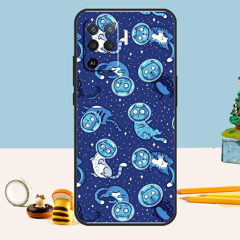 UFO Alien Cat universe Case For Oppo A5 A6 Pro A15 A16 A76 A96 A17 A57 A98 A58 A78 A18 A38 A54 A74 A94 A40 A60 A80