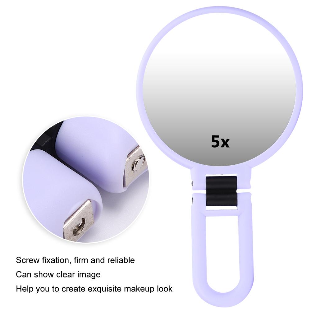 5X Magnifying Folding   Cosmetic Mirror Travel Portable Makeup Mirror