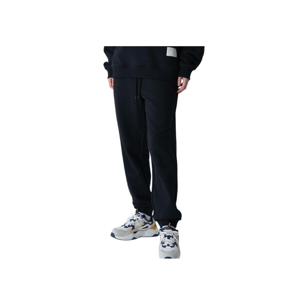 New FILA Knitted Sweatpants Unisex Black FS2FPF3102X-BLK