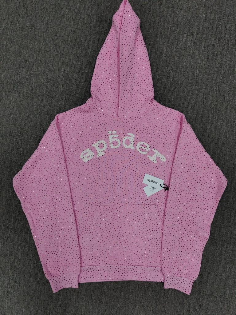 Spider Original Rhinestone Hoodie and Fleece-lined Sweatpants Set