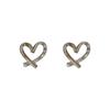 "Korean Simple Fashion Alloy Heart Earrings for Women"