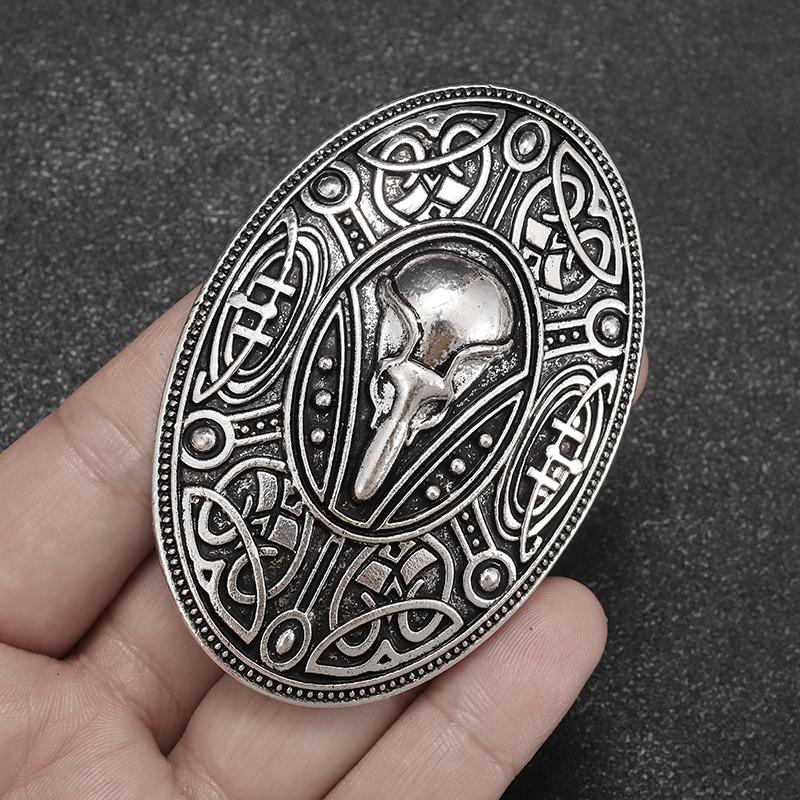Retro Celtic Warship Brooch Men's Punk Trend Amulet Jewelry Motorcycle Riding Lapel Pin Accessories
