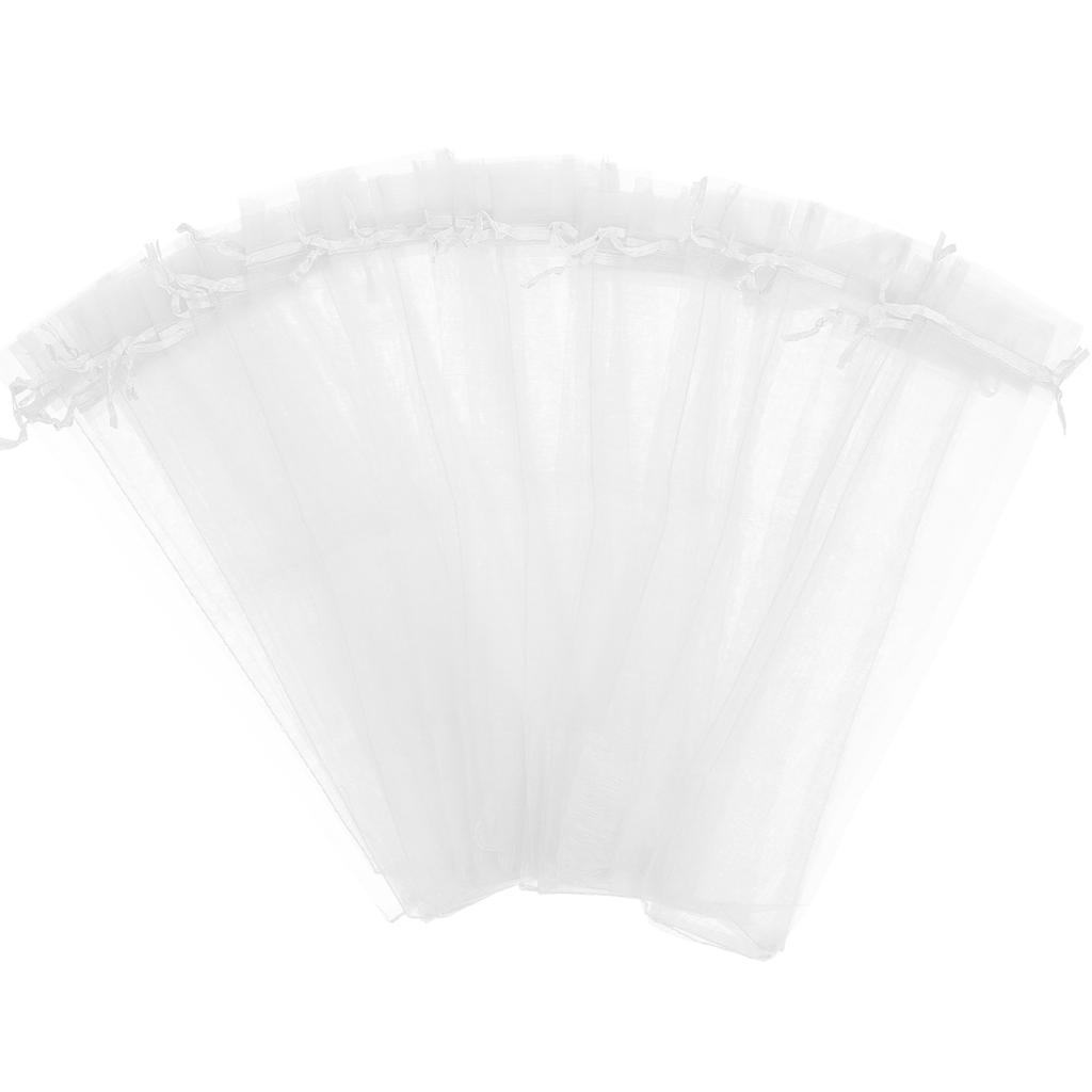 50pcs Organza Bags Drawstring Organza Gift Bag Folding Hand Fan Storage Pouches Bags Craft Wrapping Bag Party Wedding Favor 
