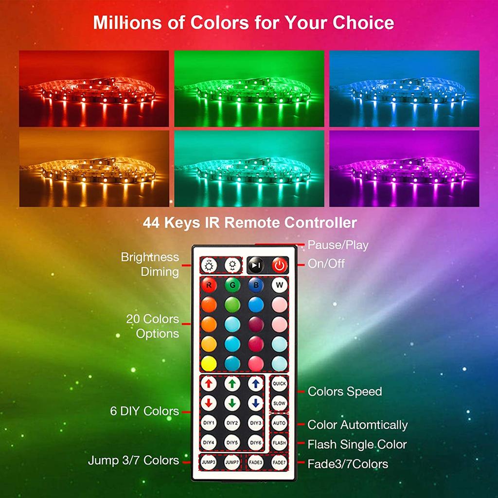 Led-streifen Lichter Bluetooth IR Controller RGB 5050 SMD Diode Flexible Licht Hintergrundbeleuchtung Dekor Hause TV Schlafzimmer Led-Band Lichter mit EU Stecker