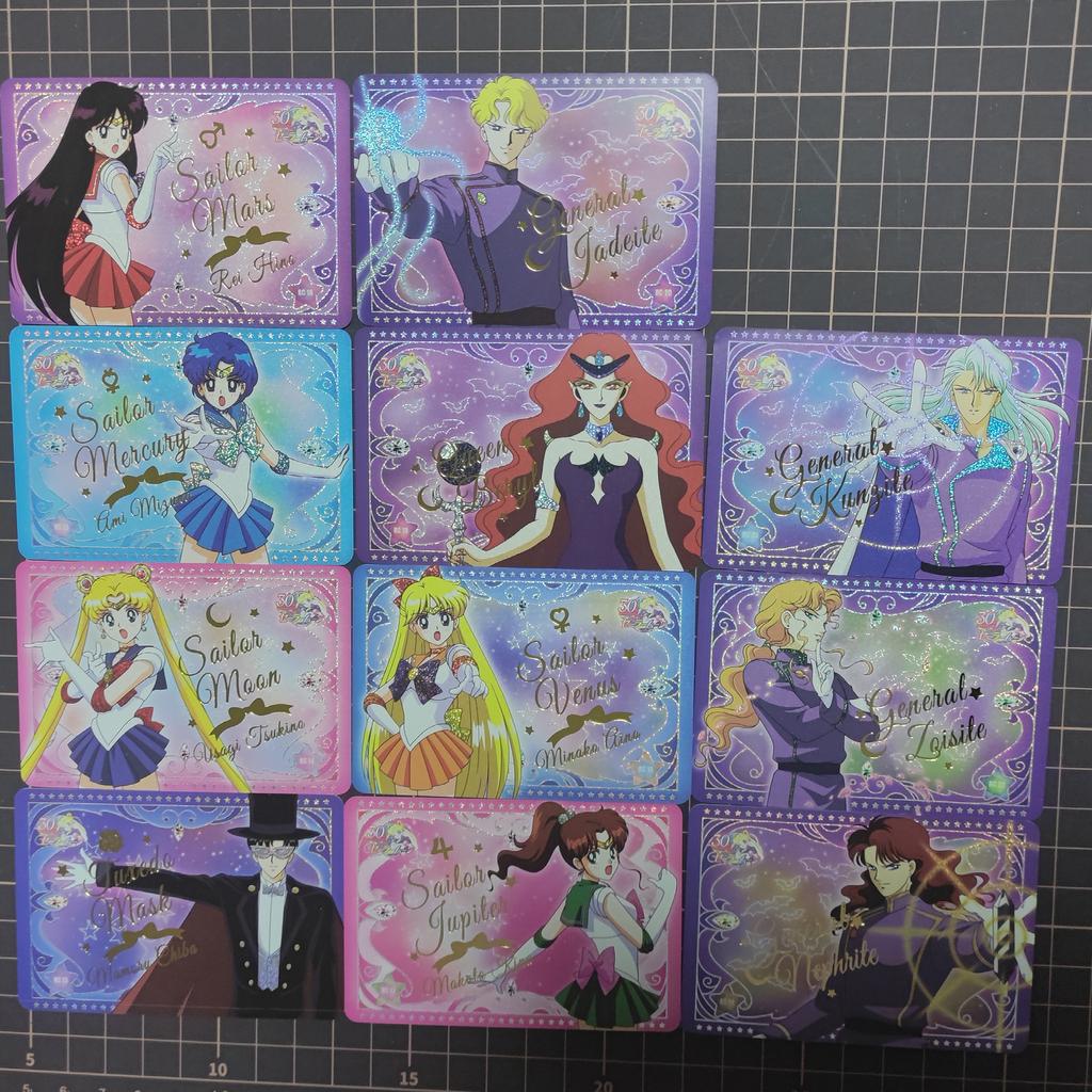 Sailor Moon Tsukino Usagi Kino Makoto ACG DIY Sebekontrola Sbírka Podpis Obchodní Flash karta Anime Kreslený Film Originální Dárek