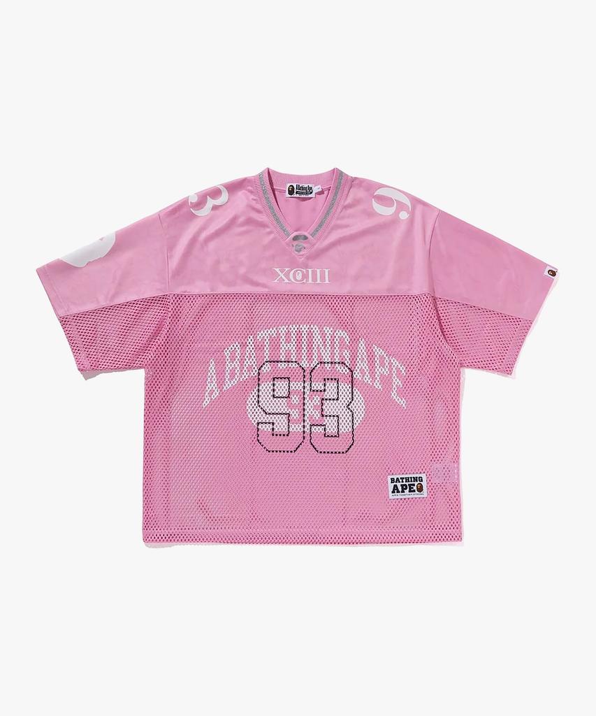 Beipeu Line Camo Multi-Logo Relaxed Fit Football Jersey (M) Pink