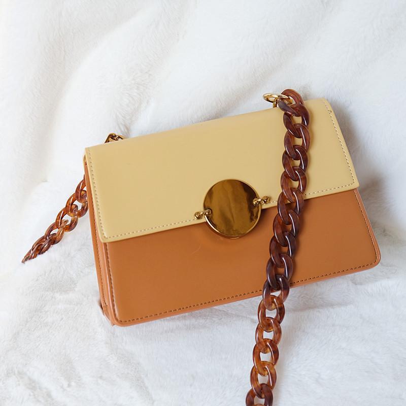 Acrylic Chunky Bag Chain 1Pc Gold Metal Clasp Lightweight Marbled Colors Strap for Tote Bag Purse DIY Craft