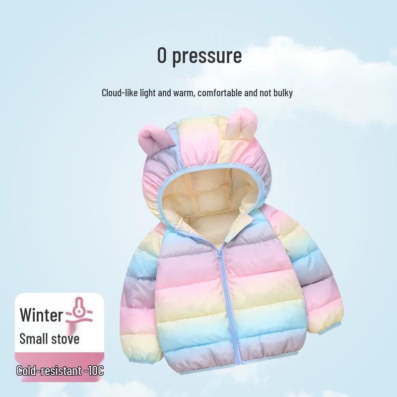 Kinder Kapuzenjacke mit Baumwollfutter - Warmer Cartoon-Print für Jungen & Mädchen im Herbst/Winter