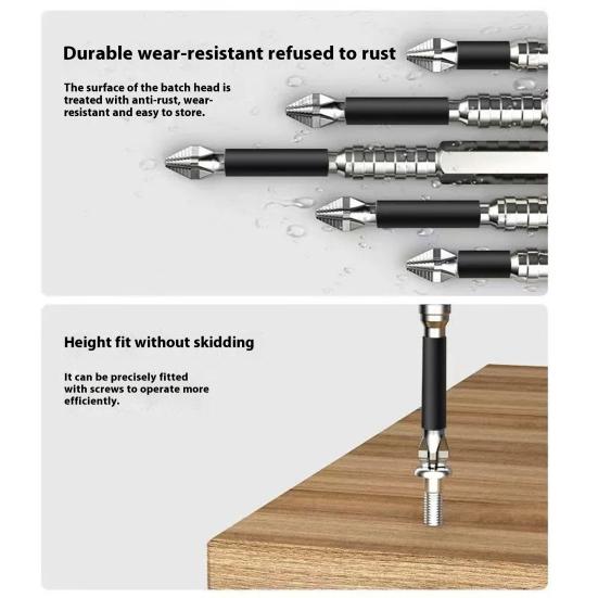 6Pcs Magnetic Screwdriver Drill Bit Set High Hardness Electric Screwdriver Set Professional DIY Tool Kit
