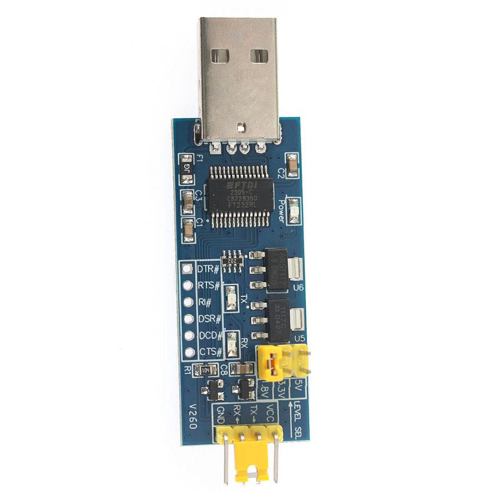 FT232RL Serieller Port Modul USB zu TTL Konverter 5V / 3,3V / 1,8V Pegel Download Programmierung Linie Serielle Schnittstelle Modul FT232
