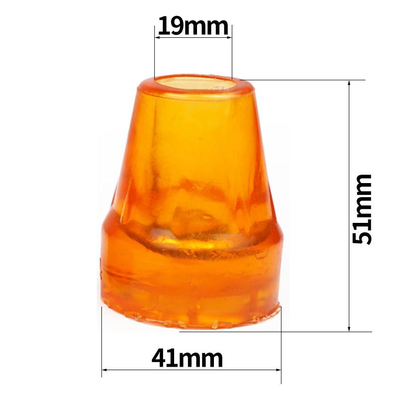 Non-slip Rubber Cane Protection Pads for Elderly - Thickened Cow Tendon, 19mm & 22mm Walking Stick Tips