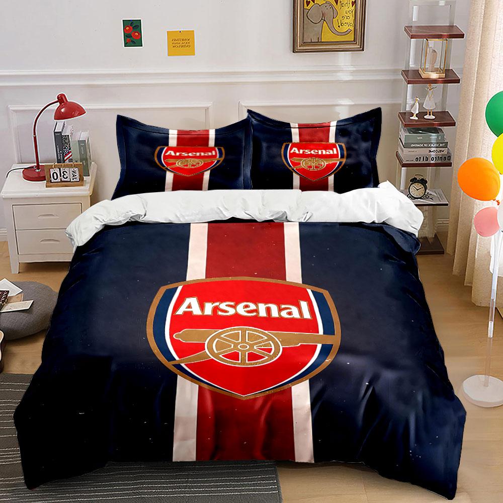 Arsenal Logo Bedding Set Bedding Duvet Cover Set Duvet Cover Pillowcases (1 * Duvet Cover 2 * Pillowcases, Without Duvet Insert)
