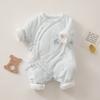 Baby Boy Girl Winter Thick Cotton Hanbok With Slipon Closure For Newborns