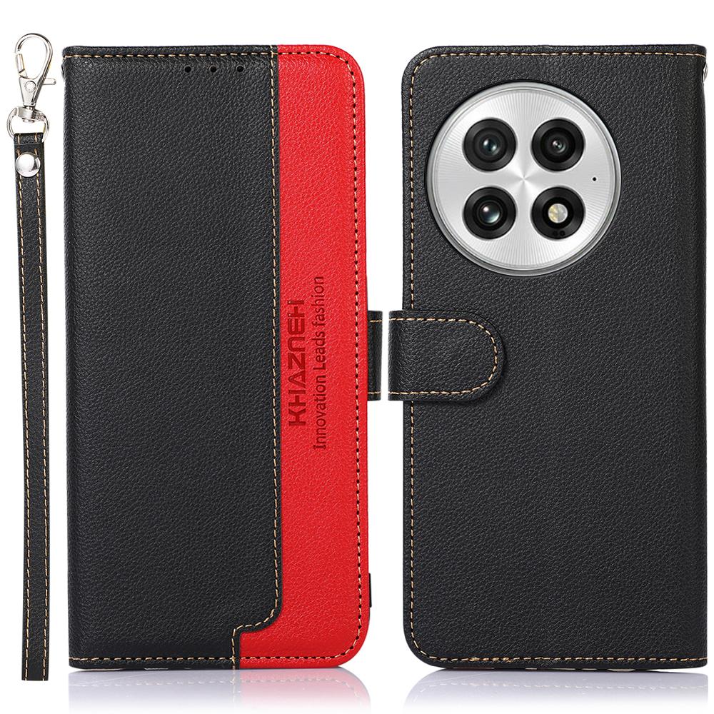

For OnePlus 13 Case RFID Blocking Wallet PU Leather Phone Cover Black