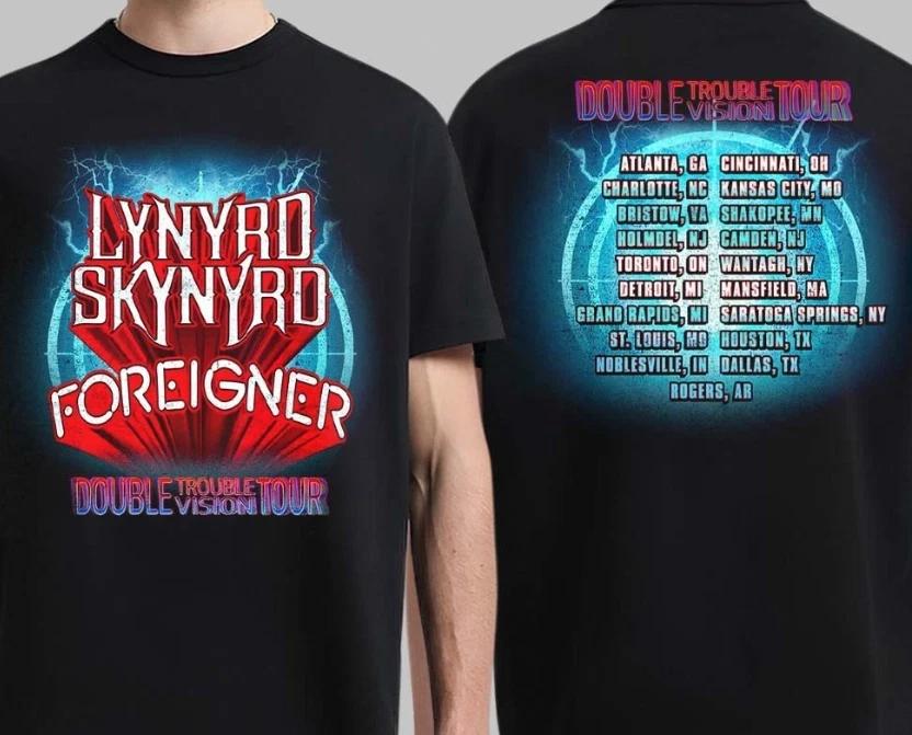 Lynyrd Skynyrd X Foreigner Double Trouble Vision Tour 2026 North America T-Shirt 3XL