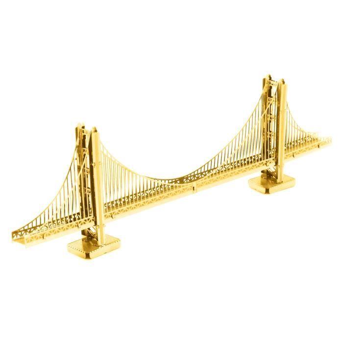 Metal earth fascinations gold golden gate bridge puzzle 3d en métal