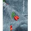 Foldable Women's Bucket Hat Rose Embroidered Beach Sun Hat Breathable Denim Fisherman Hat  Summer