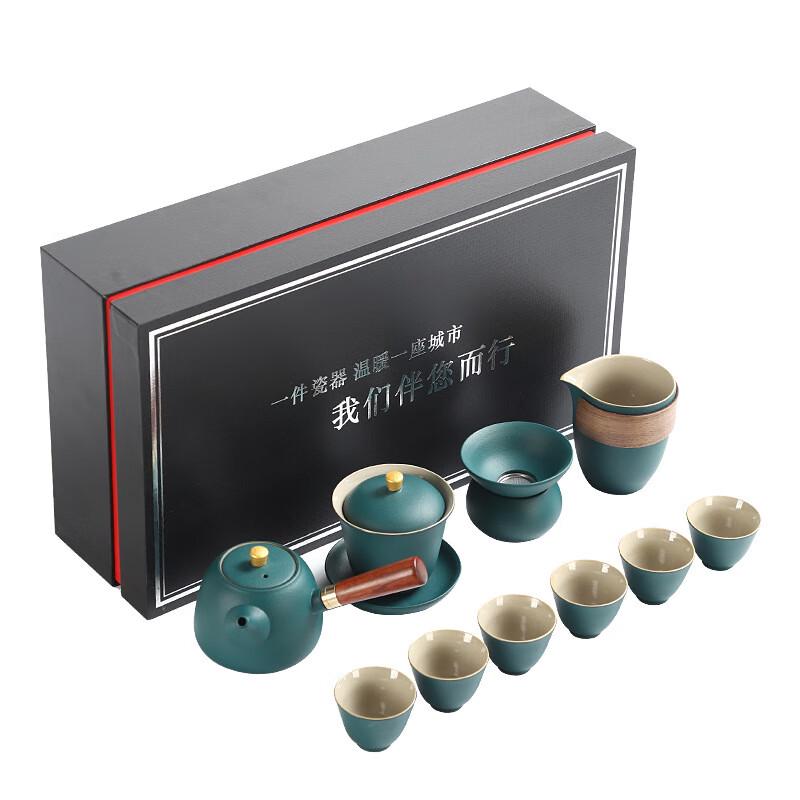 Kung Fu Gaiwan Tea Set with Side Handle Pot and Cups
