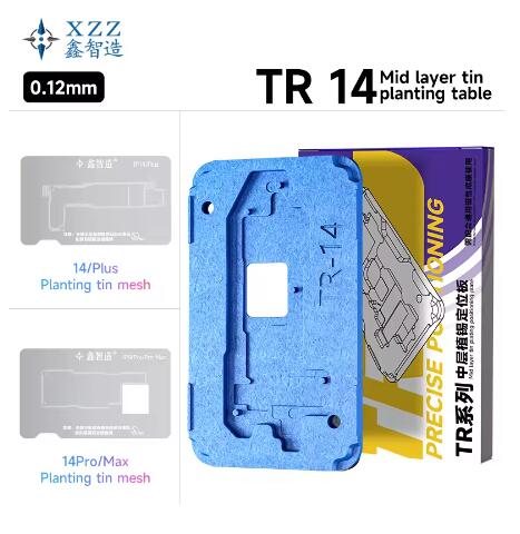 Xinzhizao 26 IN 1 Middle Frame Reballing Stencil Plant Tin Platform for Iphone X 11 12 13 14 15 16PM Motherboard Soldering Tools