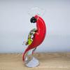 Hand Blown Glass Parrot Figurines Hand Made Crystal Animal Sculpture Modern Ornament Fengshui Table Centerpiece Home Decor Gift