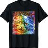 Abstract Cat Pop Art Graffiti T-Shirt(3)