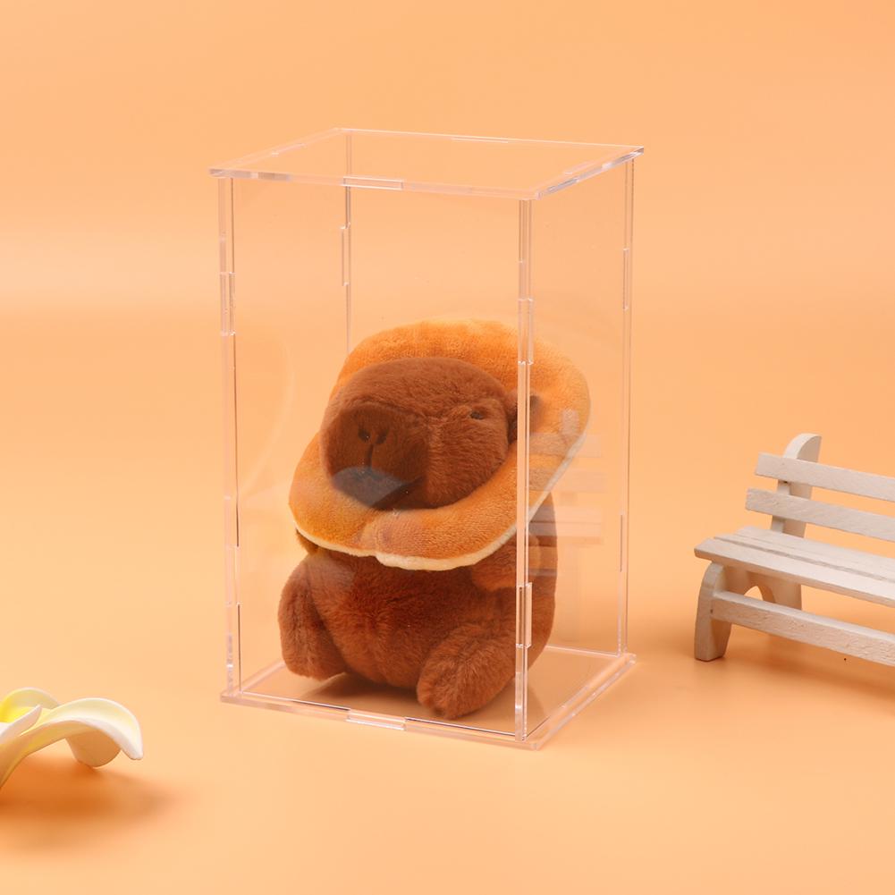 1 st Transparent Akryl Displayfodral Förvaringslåda 11,4x9,7x18cm för Labubu Plyschdockor/Leksaker Organizer Skyddsbehållare