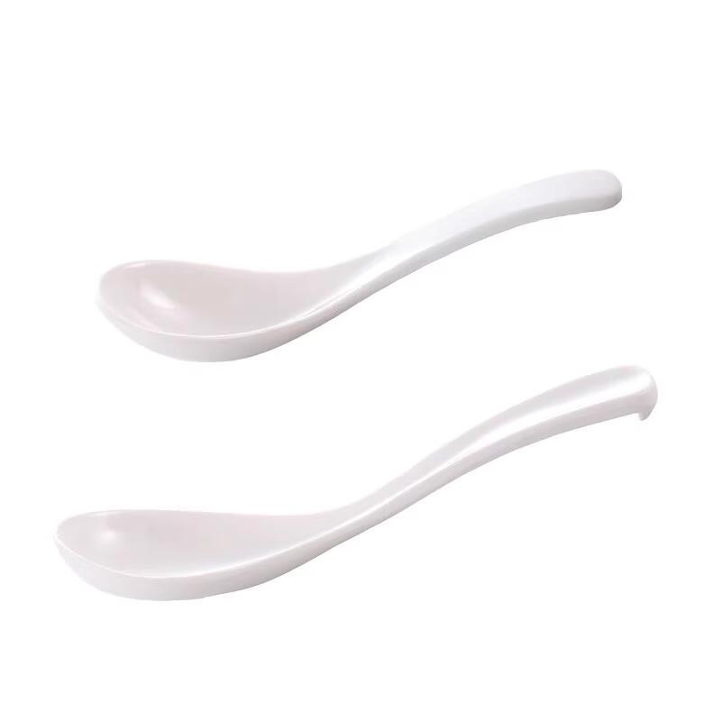 White Melamine Dinner Spoons, 50-Pack